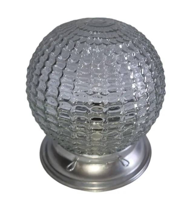 Globo de Vidro Transparente com Plafonier e Bocal