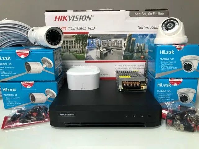 Kit 4 Câmeras Segurança Hilook  - Hikvision+ DVR - Foto 3
