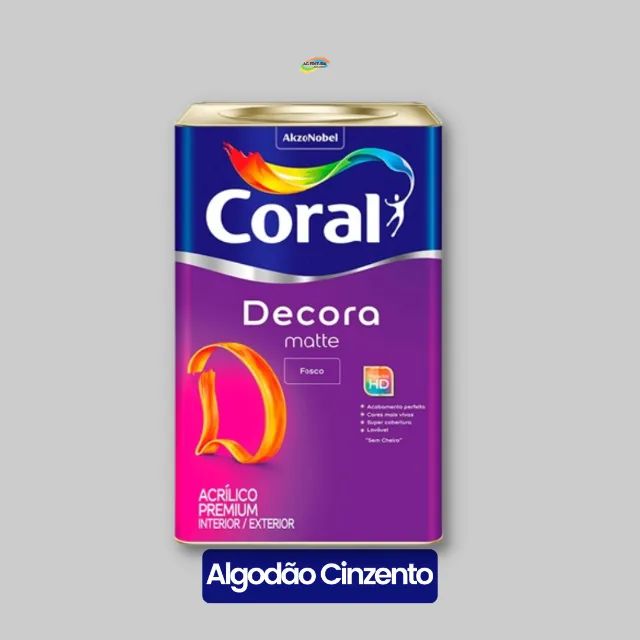 Tinta Coral Decora Matte Premium Acabamento Fosco Aveludado Sem Cheiro 18L - Foto 2