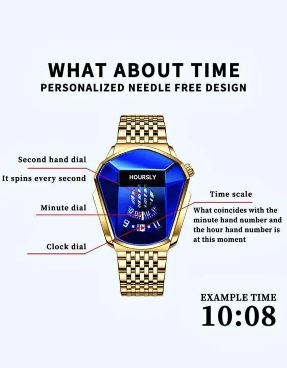 Relógio masculino Hoursly dourado com pulseira de brinde  - Foto 5