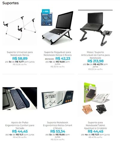 Suportes Ergonômicos para Notebook