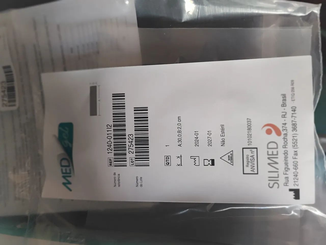 FITA DE SILICONE SILIMED MEDGEL 2 UNIDADES TAMANHO 30X2 - Foto 2