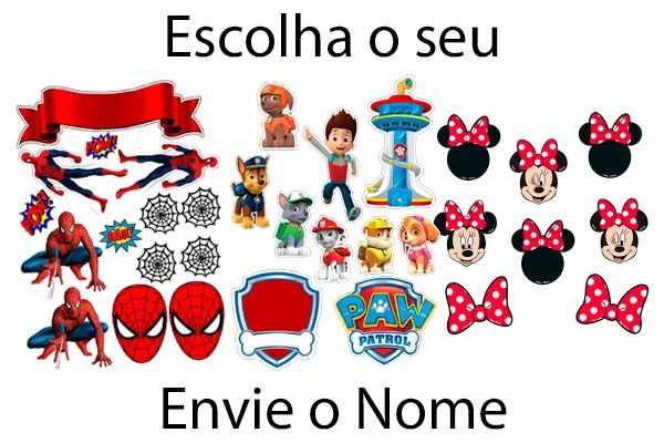 Topper de bolo Personalizado a4 - Foto 4