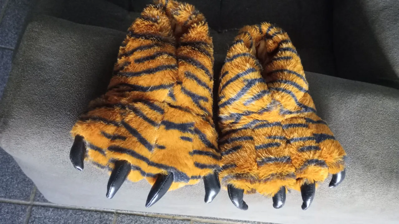 Pantufas de Tigre Divertidas para Crianças