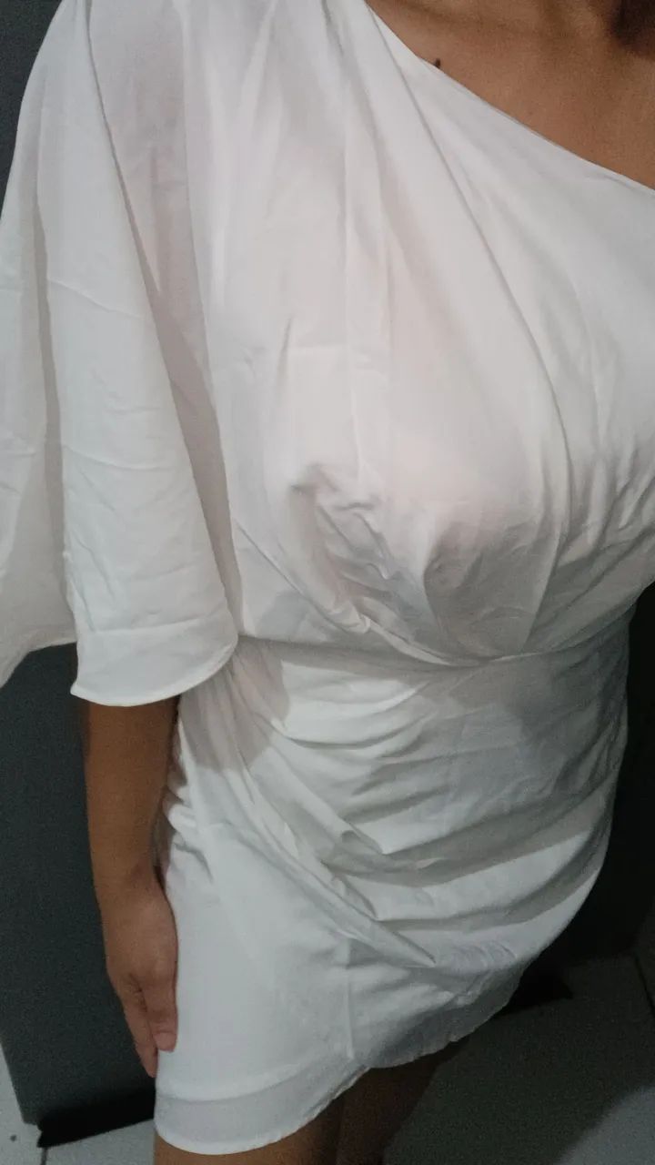 Vestido branco de um ombro só - Foto 3