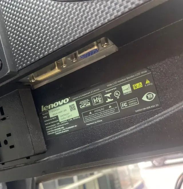 Monitor 20 Polegadas Lenovo Thinkvision E2003b 20 Hd Preto (Usado) - Foto 2
