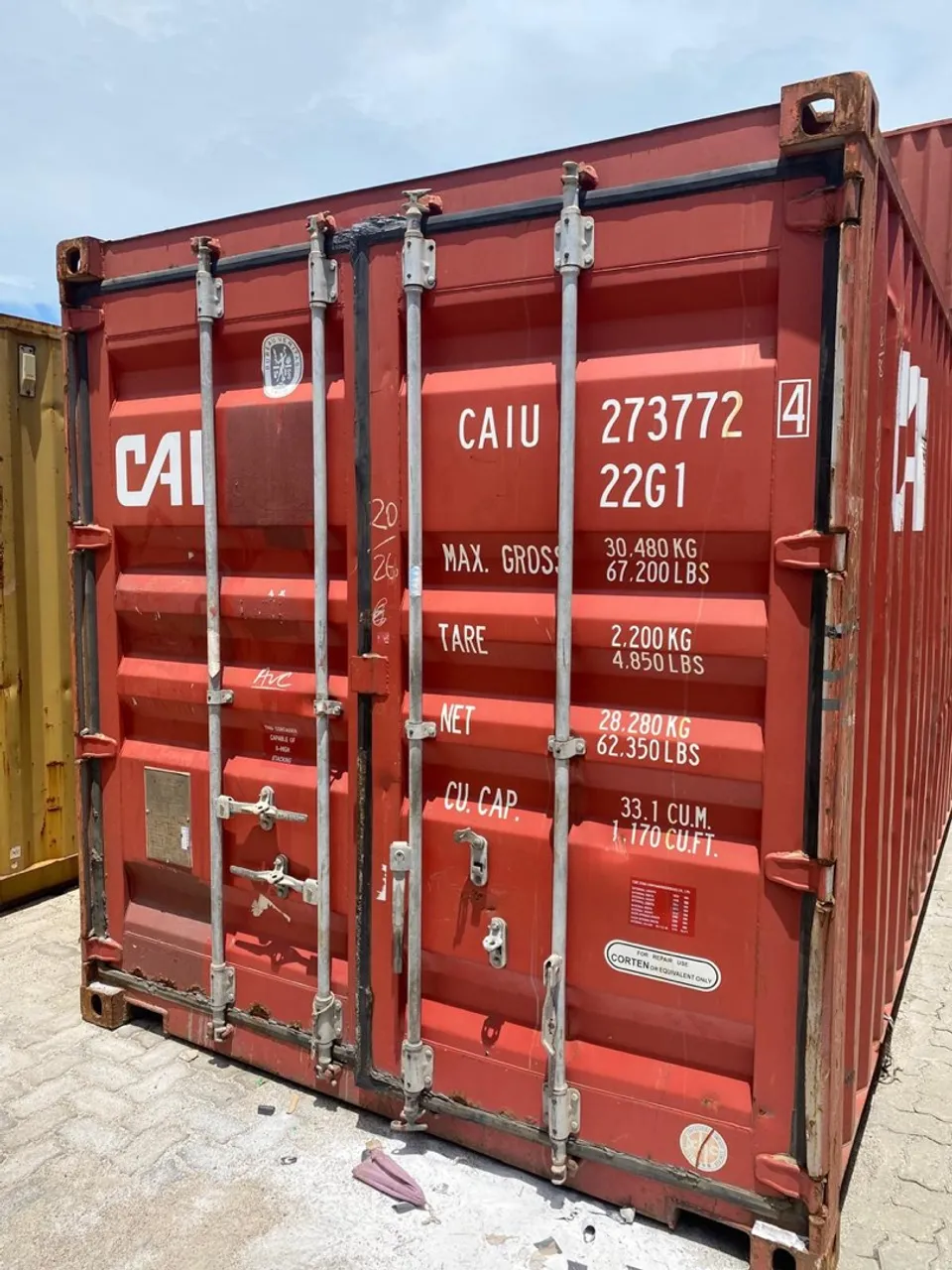 Container marítimo 20 pés e 40 pés