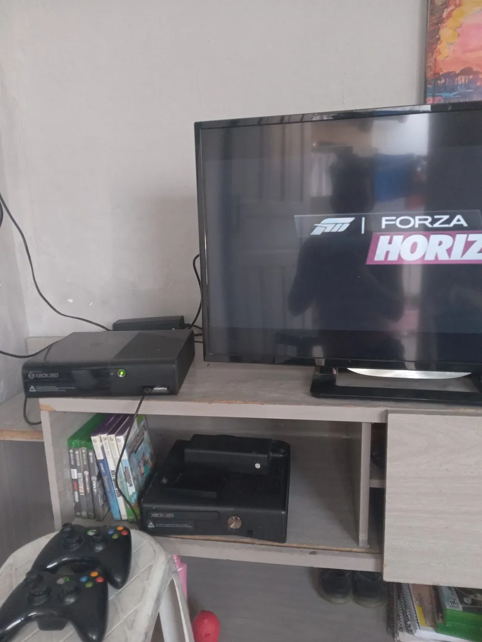 Xbox 360 com Jogos e Controles