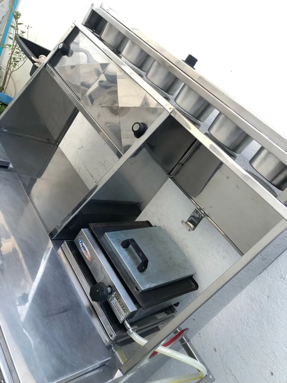 Carrinho Ambulante para Lanches em Aço Inox - Ideal para Negócios