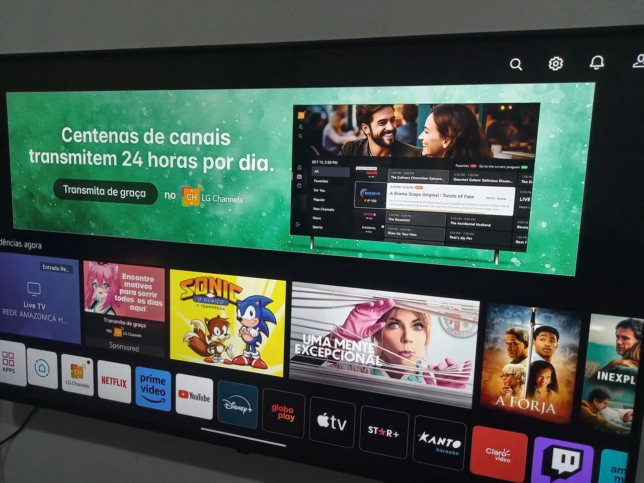 Smart TV LG 50 polegadas na caixa nova controle magic - Foto 2