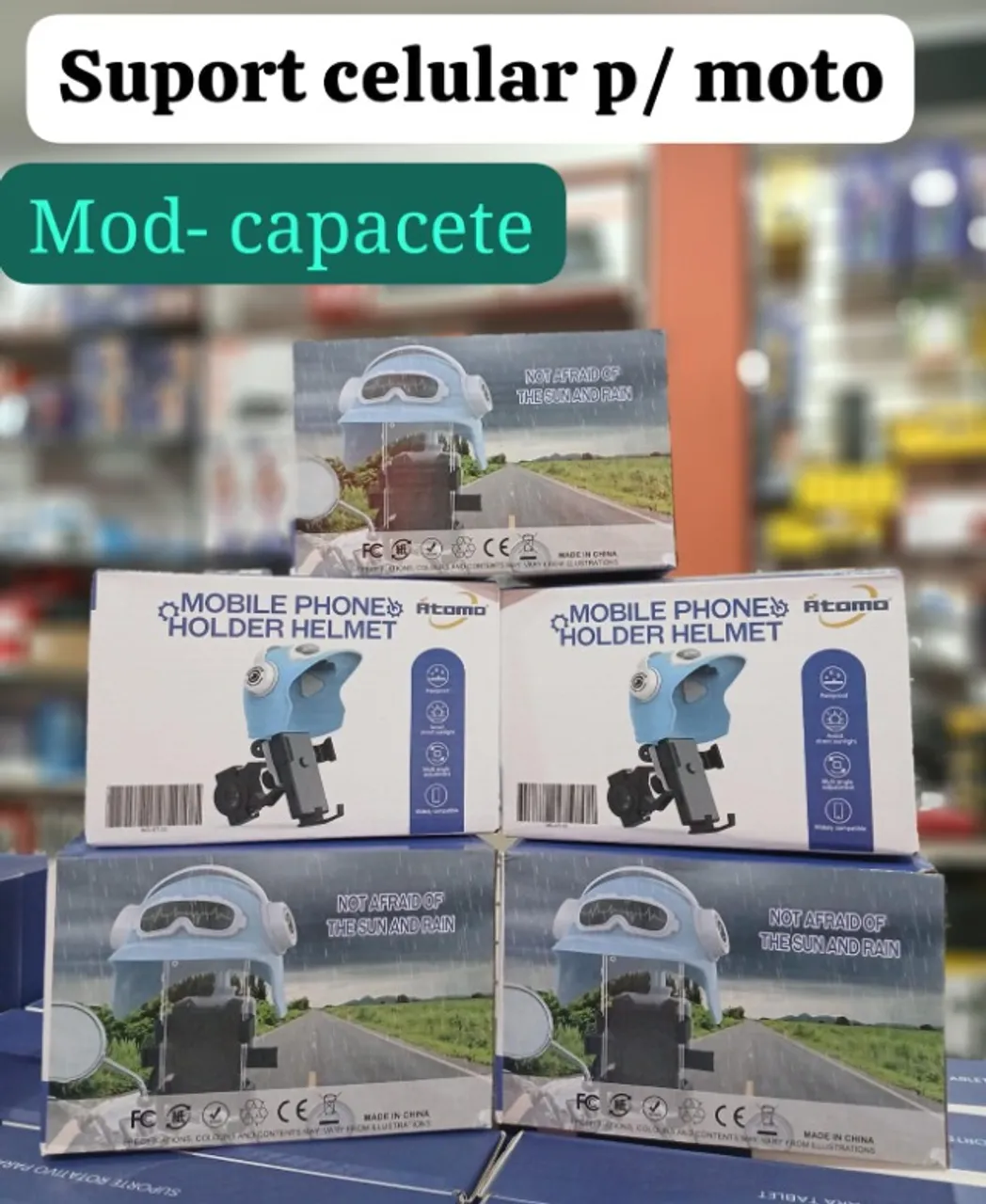 Suport Celular para Moto Mod-Capacete