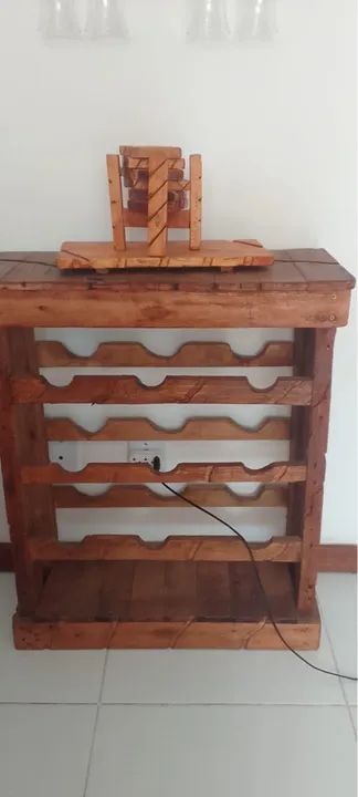 Rack de Vinho em Madeira de Pallet - Foto 5