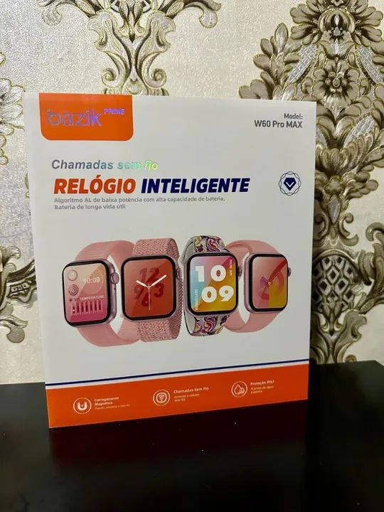 Relógio Inteligente W60 Pro Max - Chamadas Sem Fio