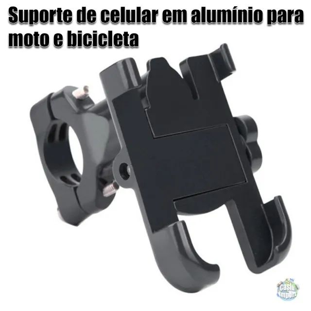 Suporte de Celular em alumínio para Motos e bicicletas