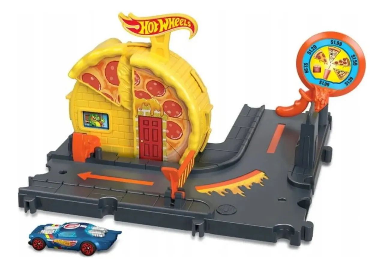 Pista Hotwheels pizzaria e posto de gasolina