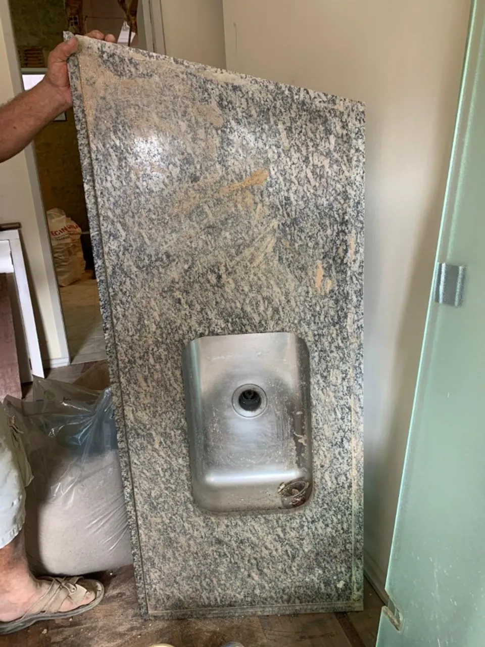Pia Granito com Cuba Inox
