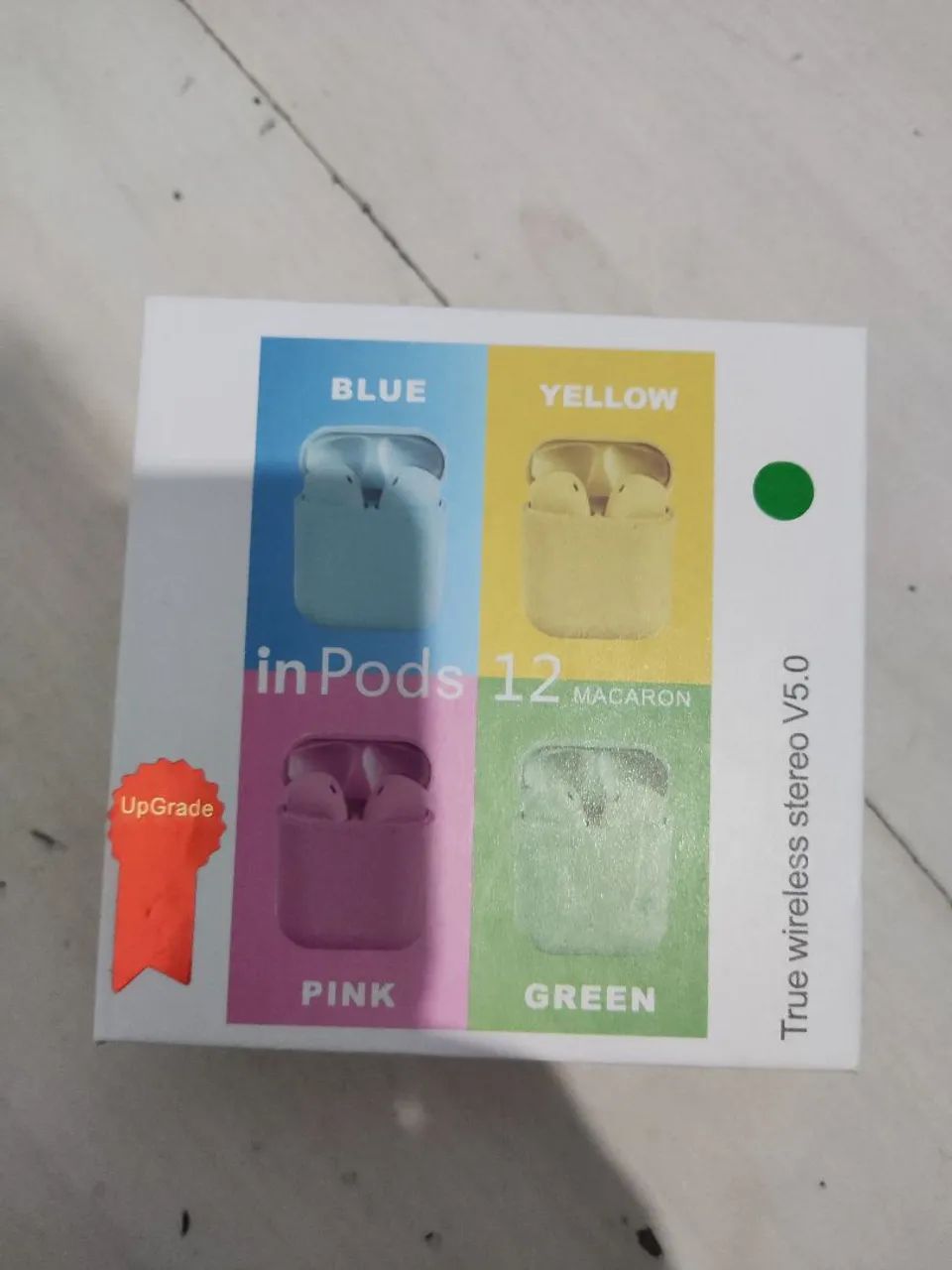 Fone de Ouvido Bluetooth Sem Fio Verde - Foto 2