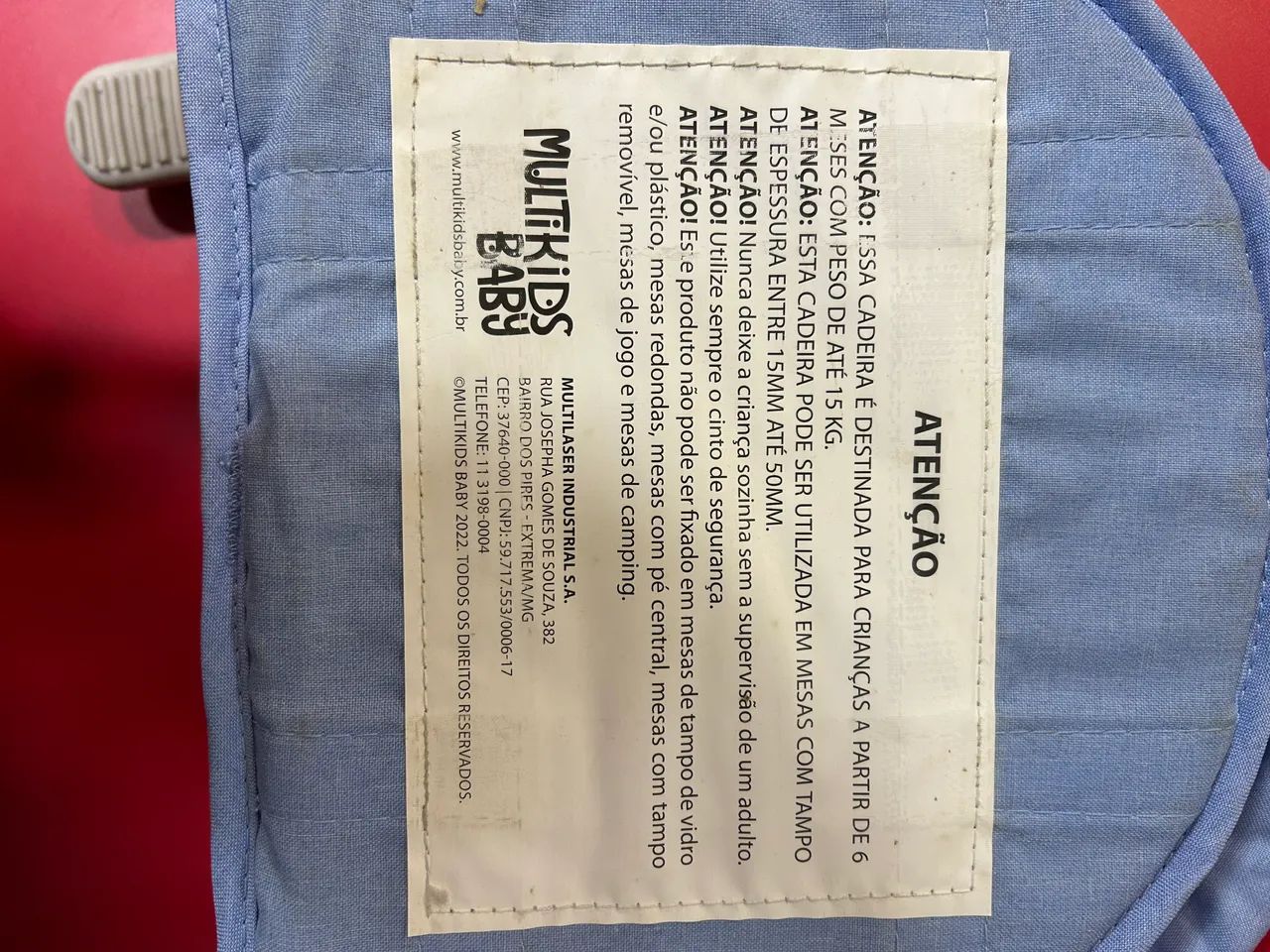 Cadeira de alimentação Multikids Baby a partir de 6 meses até 15kg Cor Azul - Foto 4