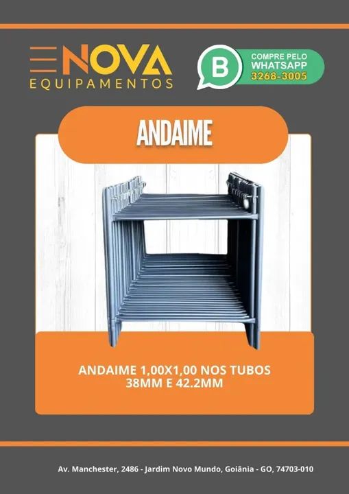 Andaimes, Rodas, Sapatas, Escadas, Guarda-corpo... - Foto 3
