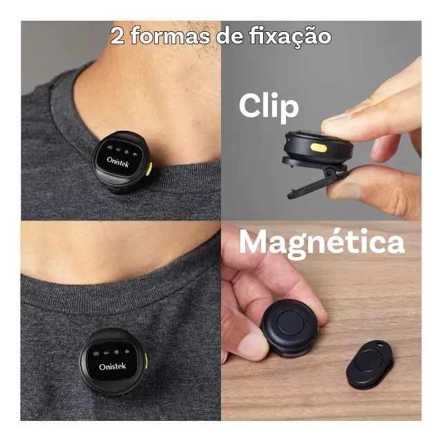 Kit Case com 2 Microfone de Lapela Sem Fio Onistek ON-MC827 Lightning iPhone  - WZetta - Foto 3