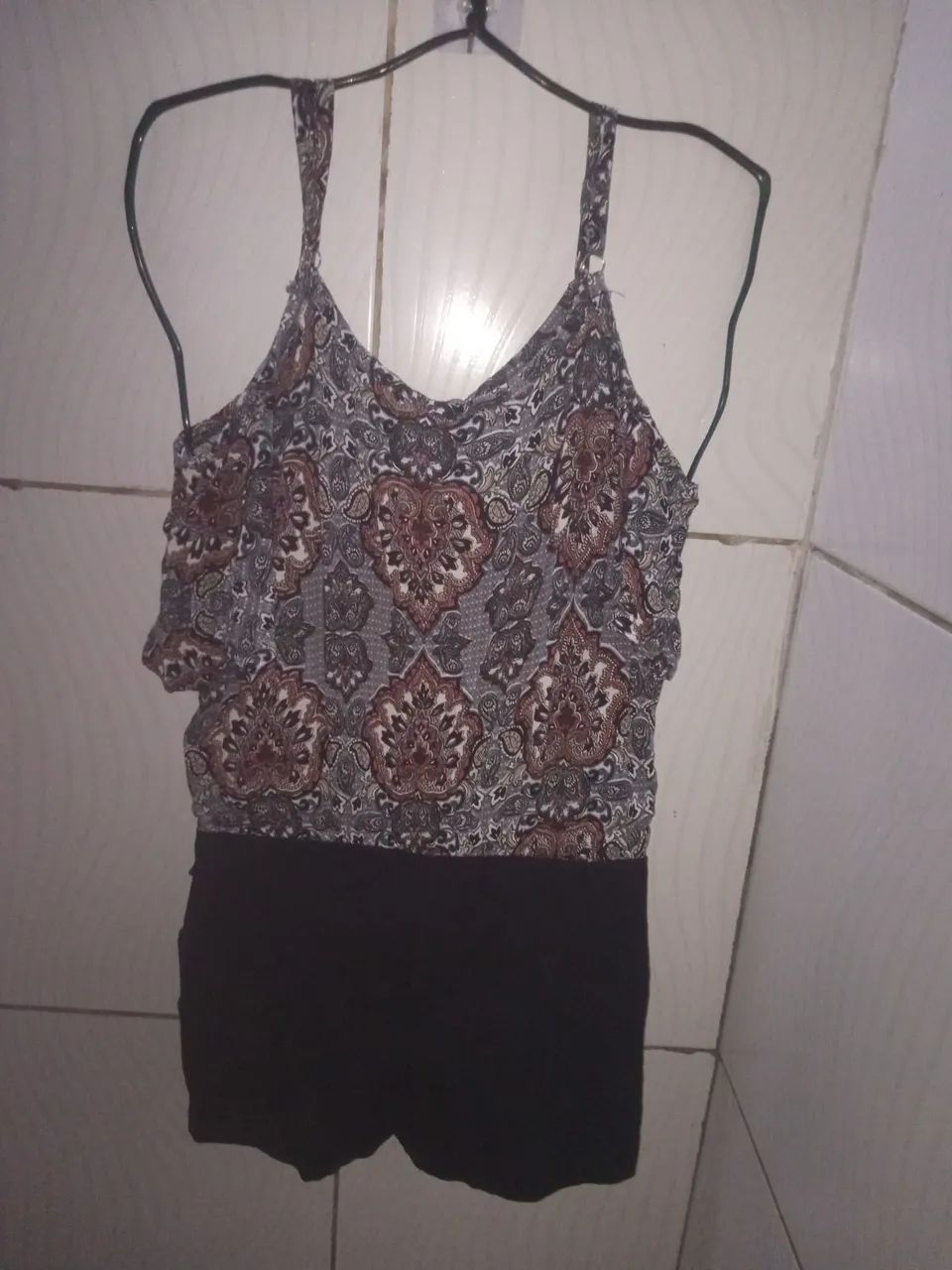 Macacão Curto Feminino Estampado M - Foto 3