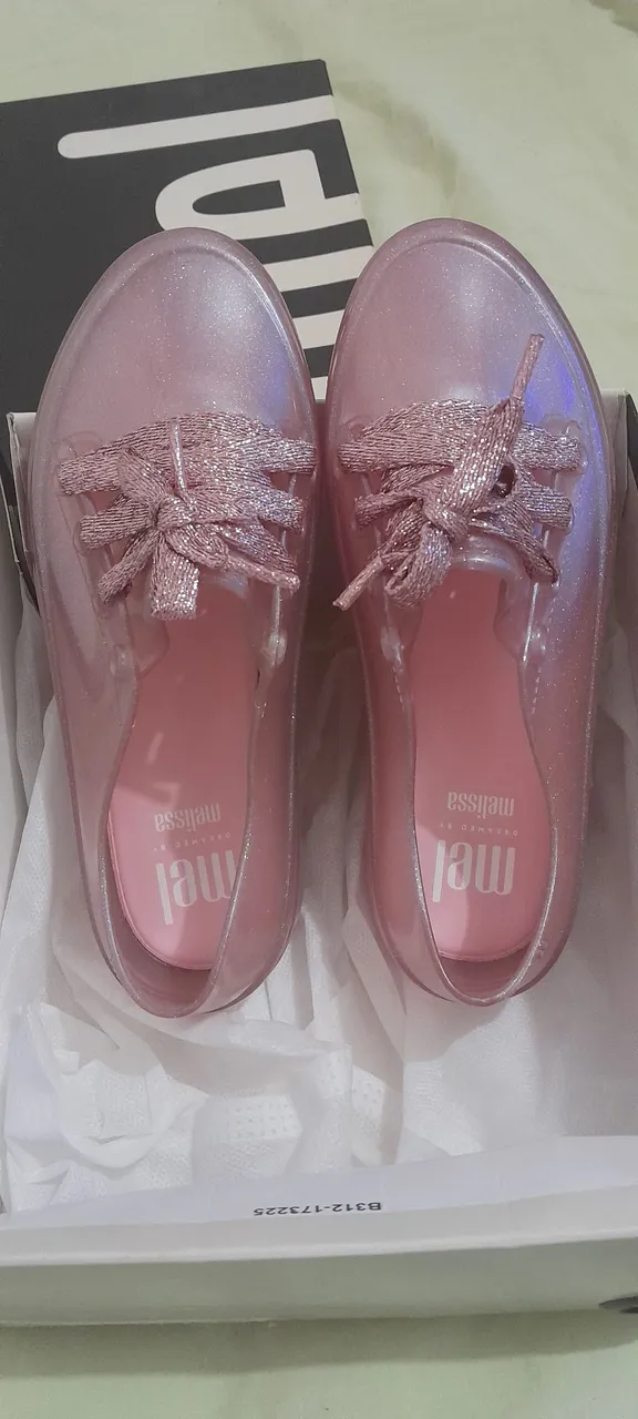 Melissa Rosa Glitter infantil - Novo!