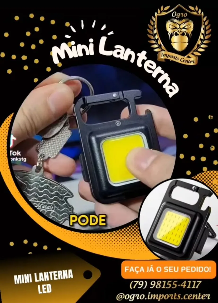 Mini Lanterna LED Portátil - Ideal para Camping e Acampamentos