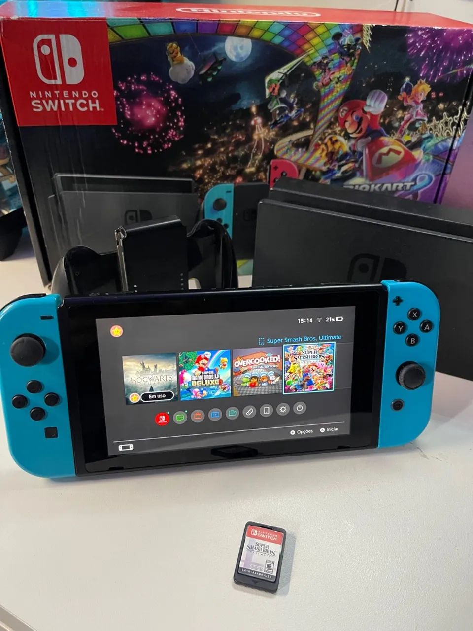Nintendo Switch Azul Seminovo