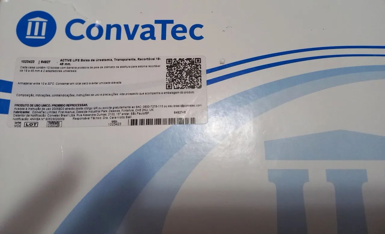 Acitive life bolsa Urostomia transparente