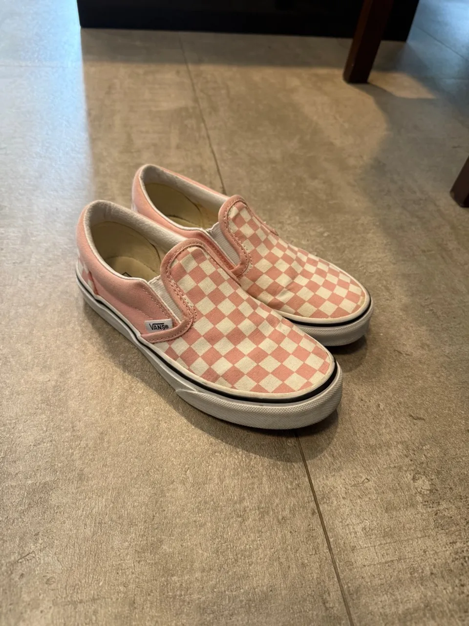 Tênis Vans Slip-On Rosa Xadrez