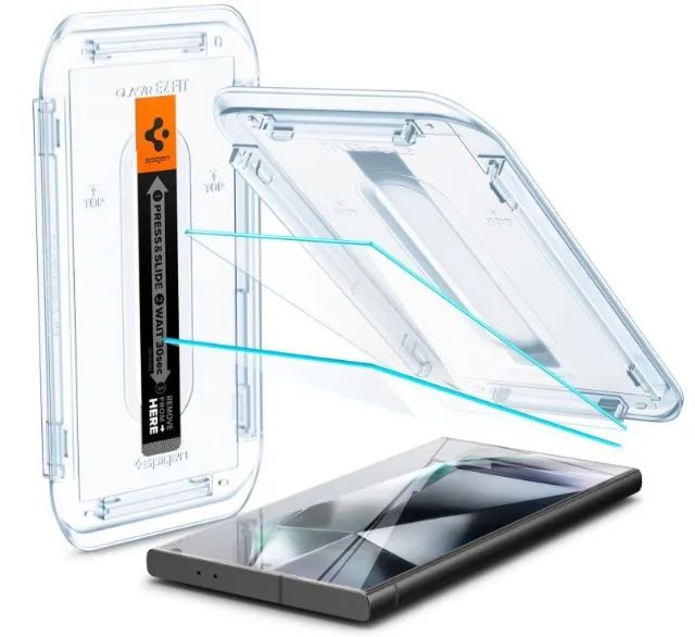 Película de vidro temperado Spigen para Galaxy S24 Ultra - Pacote com 2