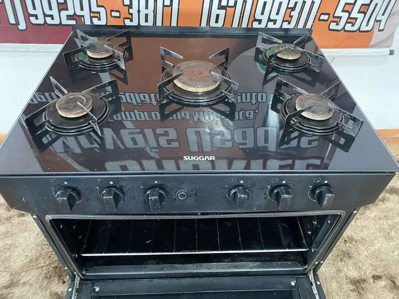 Fogão suggar 5 bocas mesa de vidro ((ENTREGO)) - Foto 5