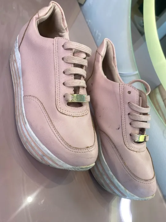 tenis casual feminino sola alta vizzano