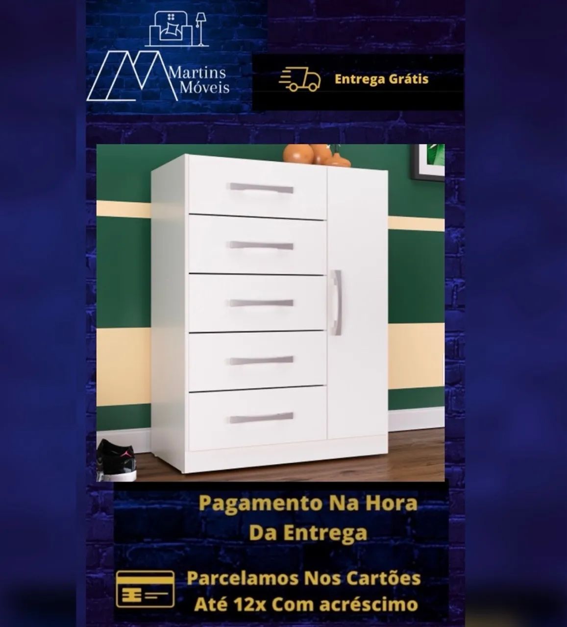GRANDE PROMOÇÃO CÔMODAS ENTREGA GRÁTIS COM VÁRIOS MODELOS E CORES  