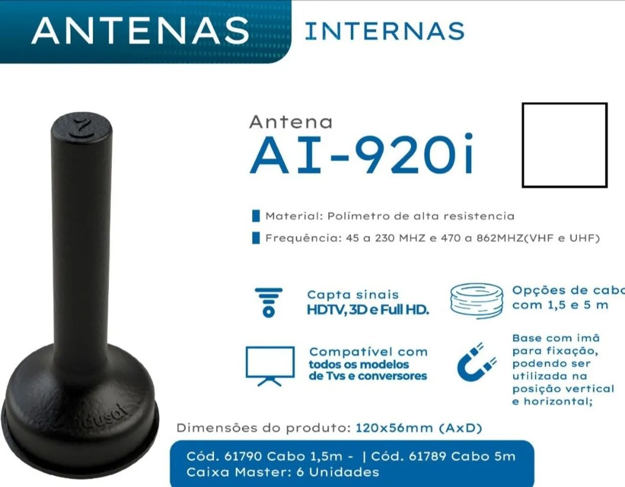Antena Digital Interna 1,5Mts AI-920I - Foto 3