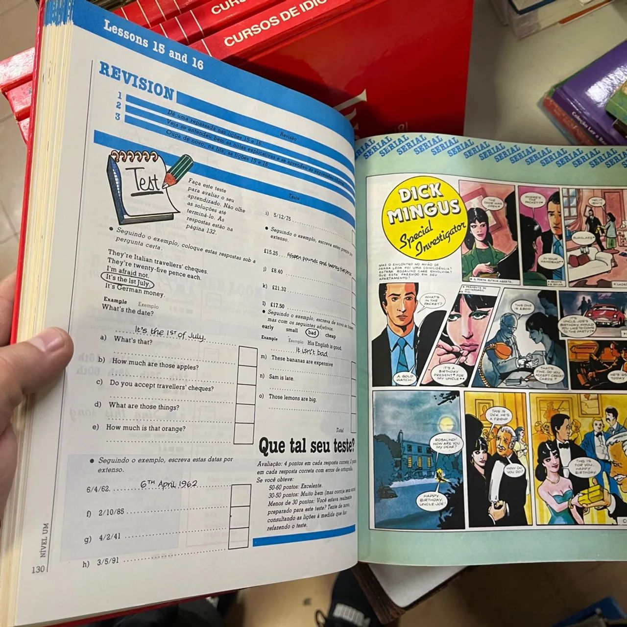 Curso de idiomas Globo inglês completo 4 volumes capa dura com fita k7 caixinha 20 volumes - Foto 4