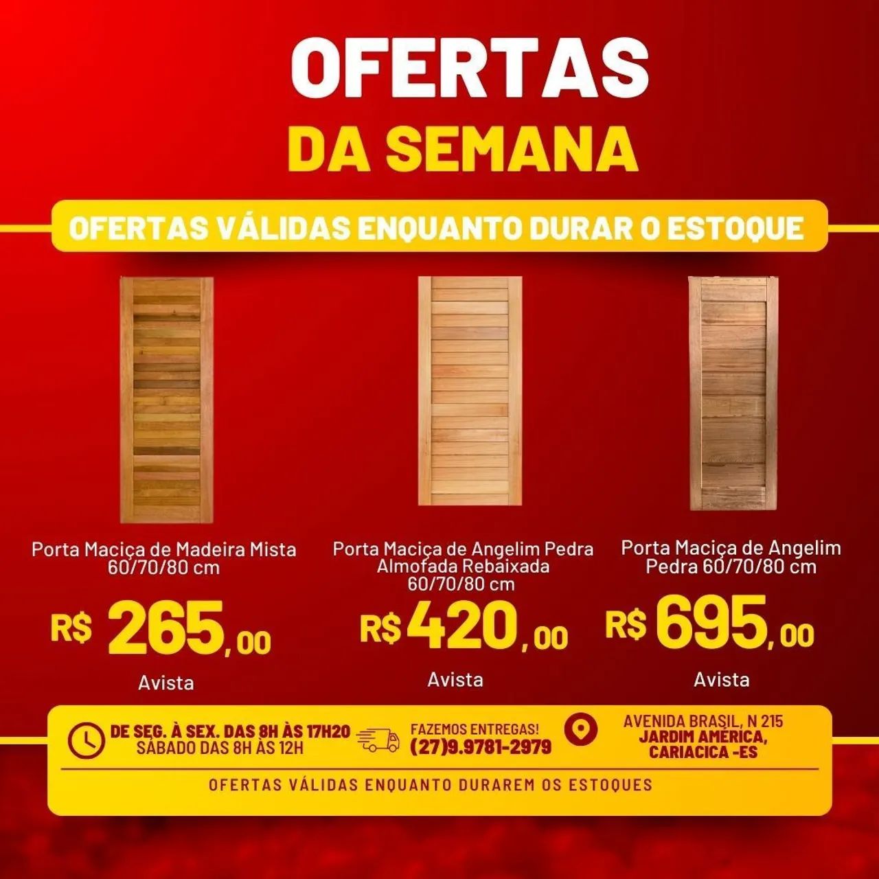 Porta Maciça madeira mista 