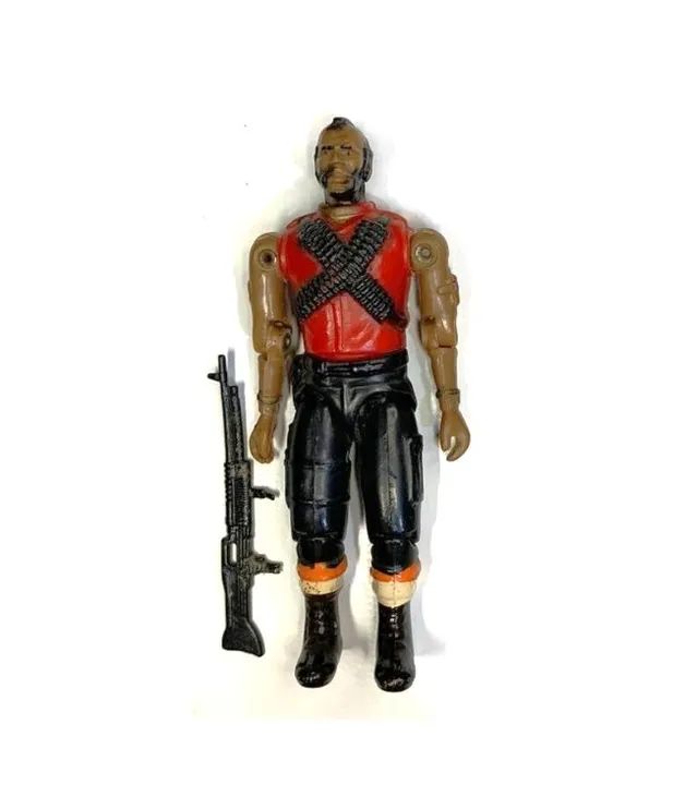 Boneco Glasslite BA Esquadrao Classe A Anos 80 Figura tipo Comandos em Ação Gi Joe