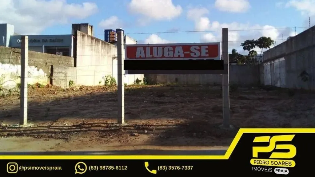 Terreno Para Alugar, 1000 M² Por R$ 30.000/mês - Estados - João Pessoa/pb