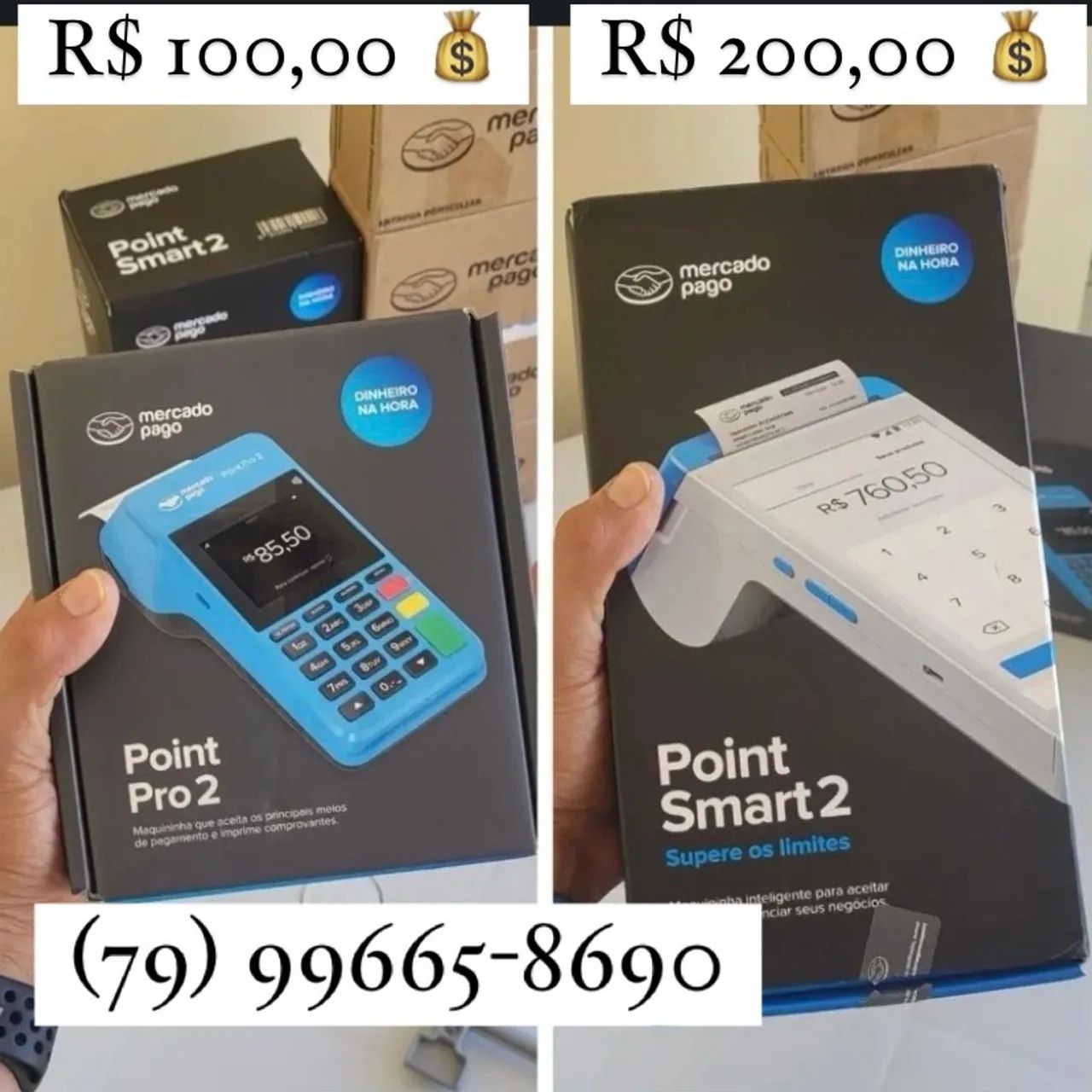 Máquina de cartão Point Pro 2 e Smart 2 - Mercado Pago