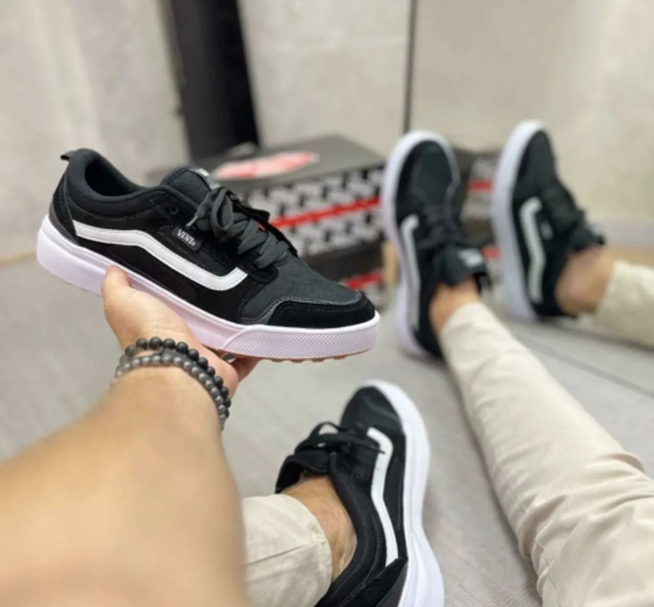 Tênis Vans Verde com Detalhes Brancos - Foto 4