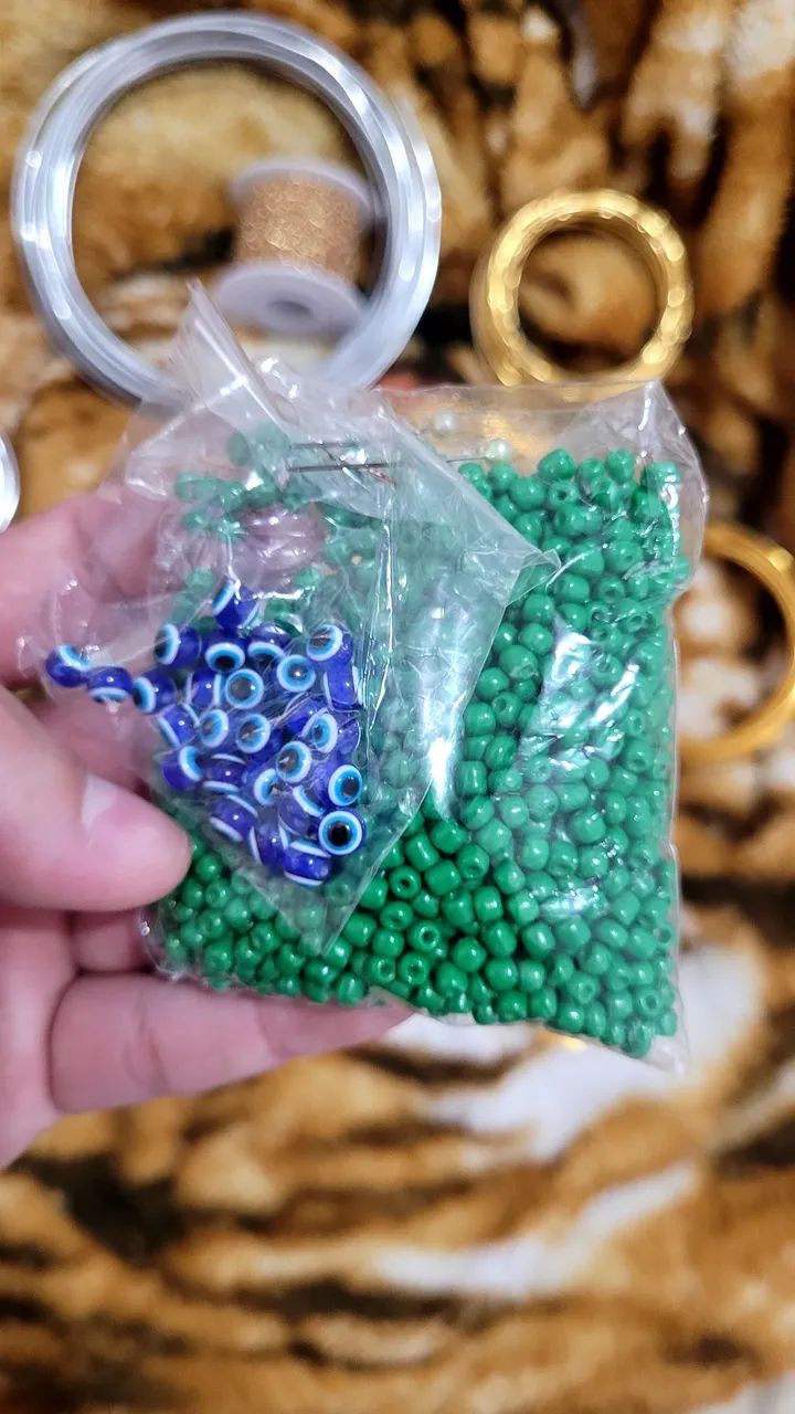 Kit de miçangas (Pulseiras, cordões, braceletes)  - Foto 5