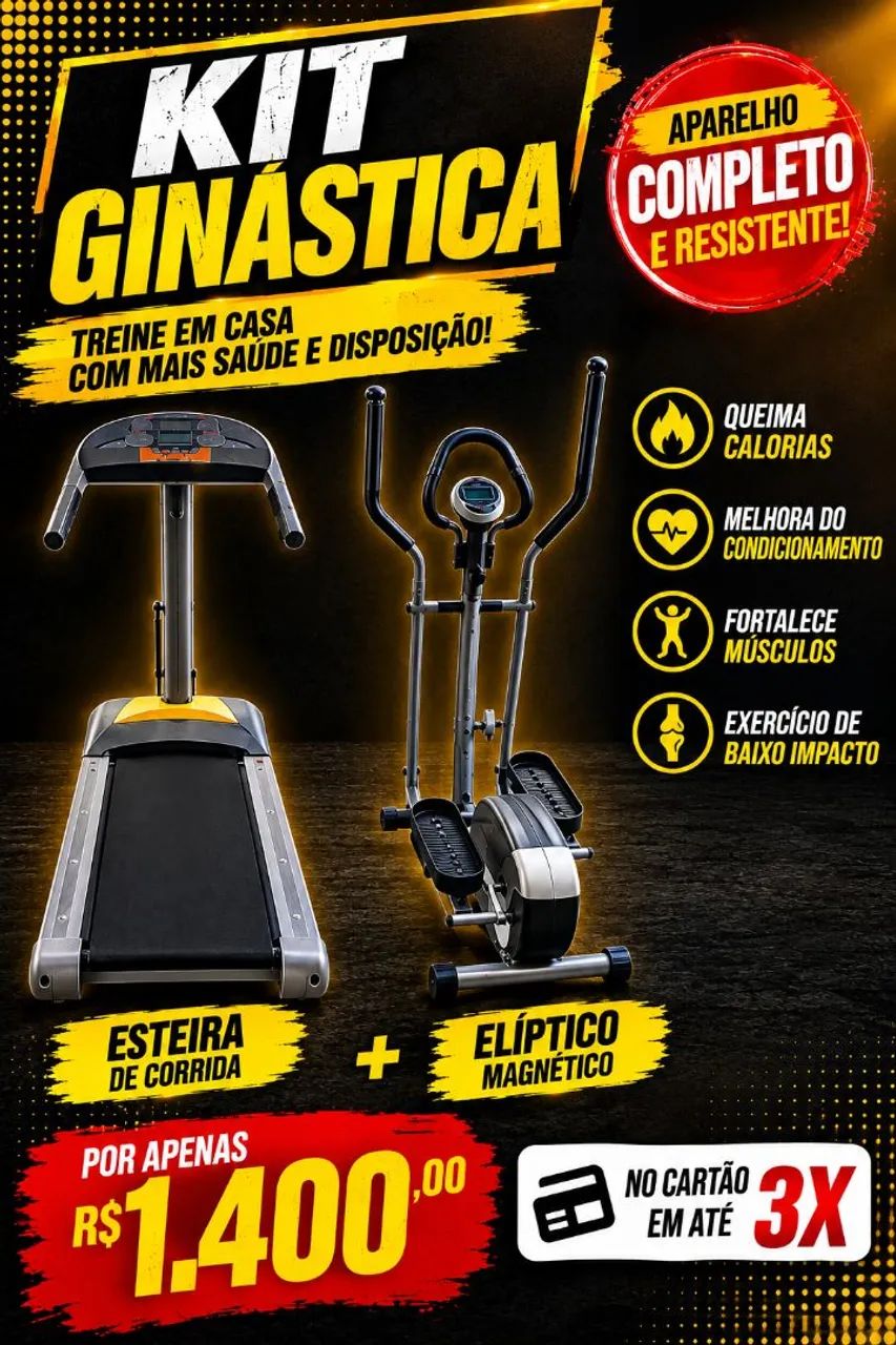 Esteira e aparelho Elíptico (  Kit Ginástica )