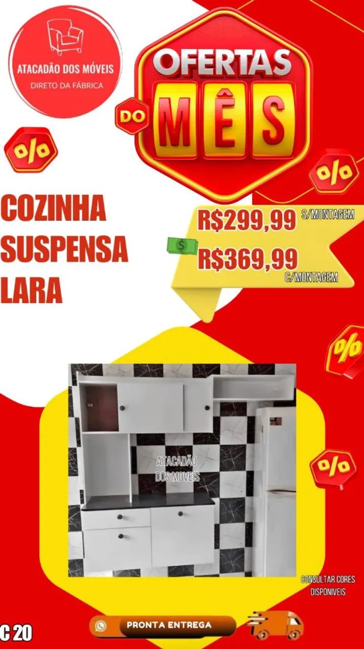 Cozinha Suspensa Lara