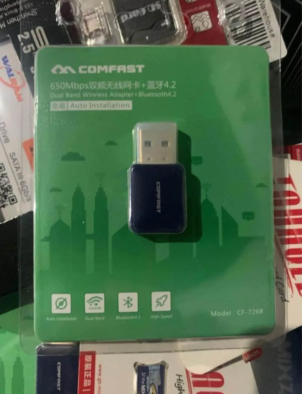 Adaptador Wifi + Bluetooth 4.2 Dual Band 5ghz Comfast 650mbs - Foto 2