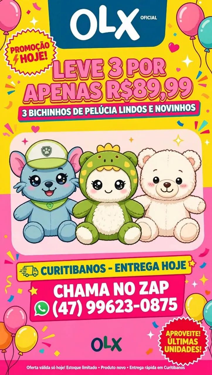 SO HOJE OPORTUNIDADE DO DIA 