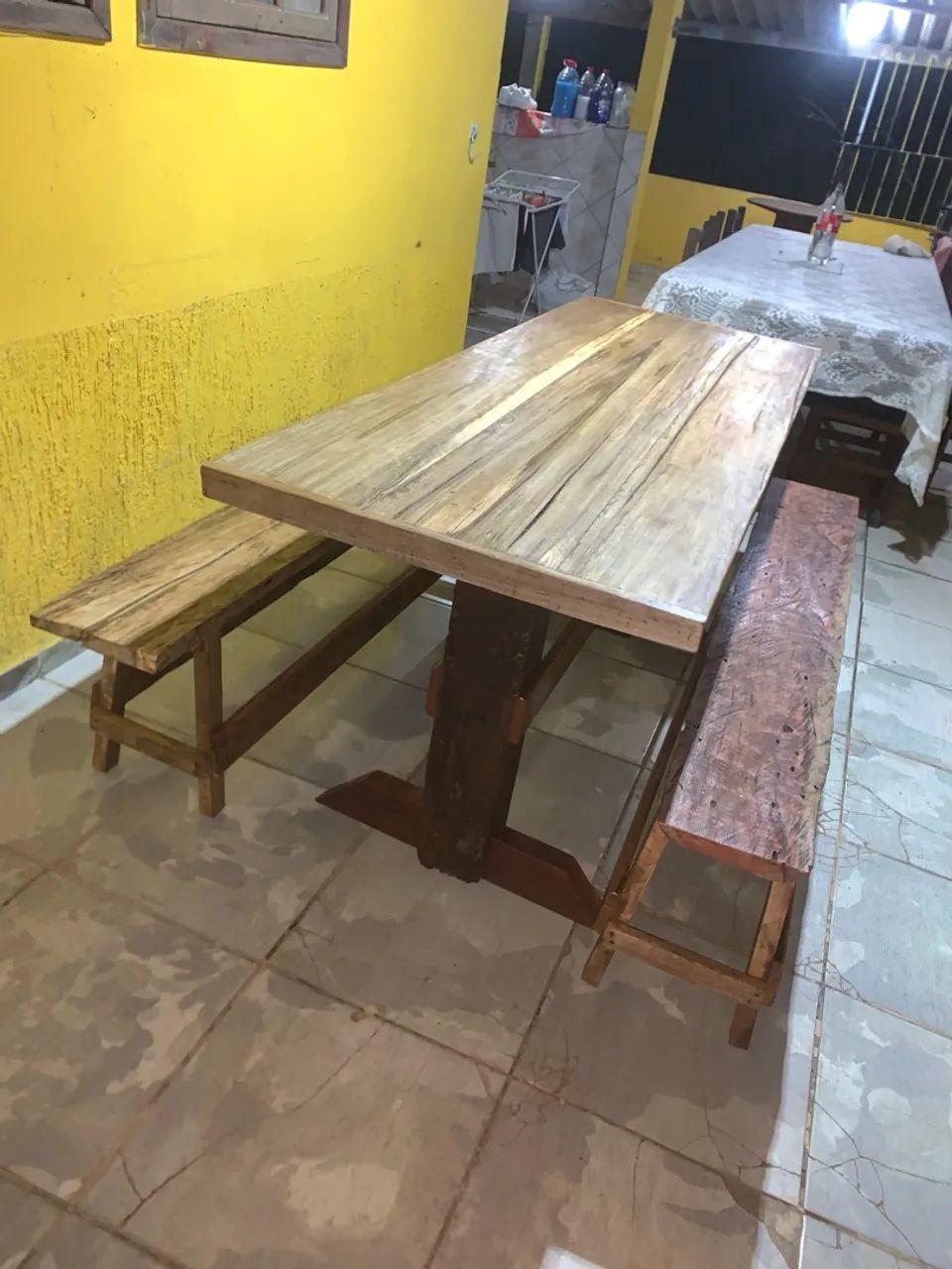 Mesa rústica de madeira  - Foto 2
