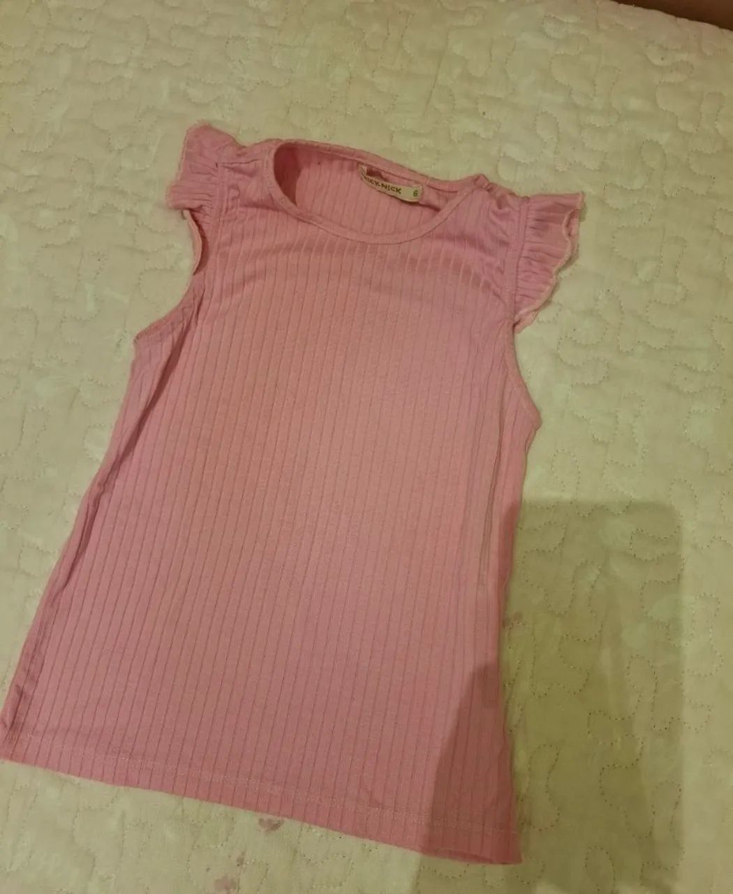 Blusa canelada rosa infantil