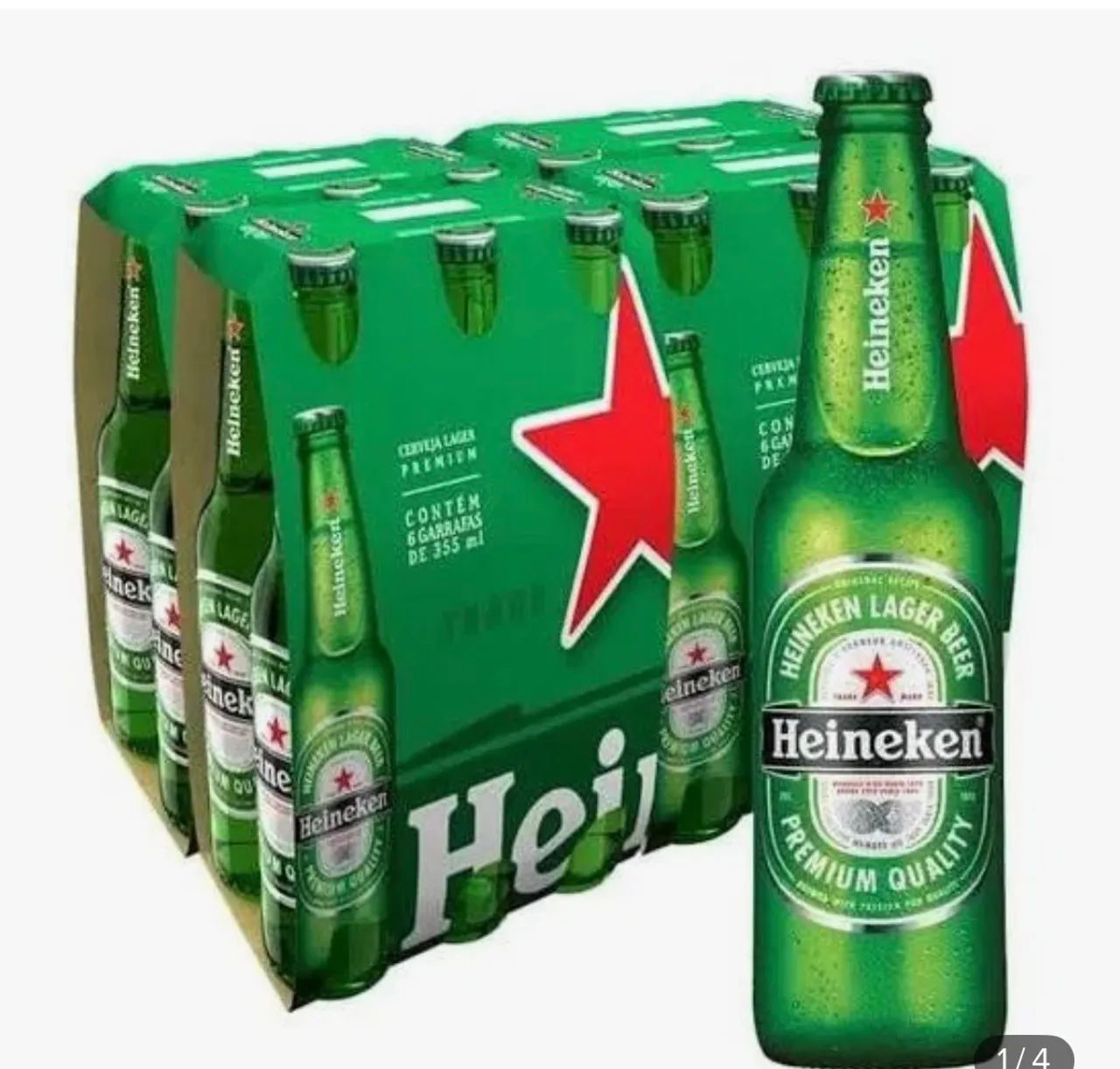 Pack com 24 Heineken long neck  330ml 