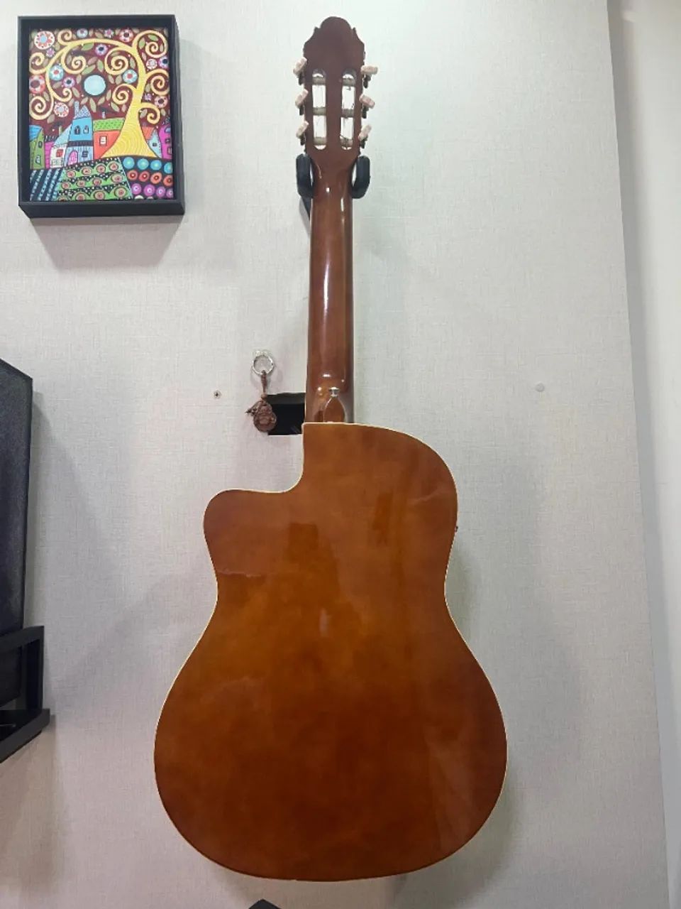 Violão Kuati KS3 eletroacústico NYLON - usado + capa acolchoada - Foto 4